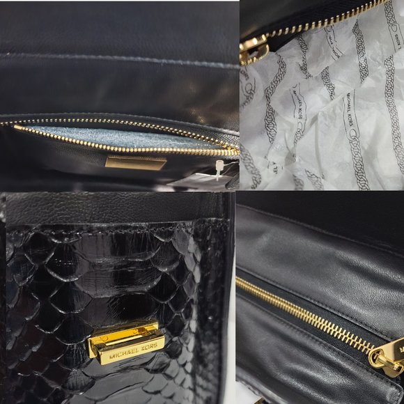 65% SALE ✅ Michael Kors GIA PYTHON LEATHER SATCHEL~ Runway Collection ✨ NWT's - Picture 15 of 17